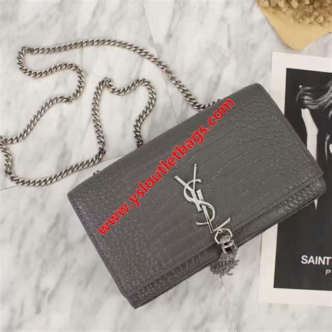 ysl grey bag with tassel